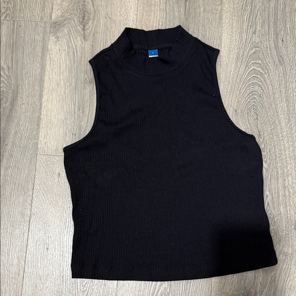 Old Navy Tops - Old Navy Black Ribbed Sleeveless Mock Neck Tank